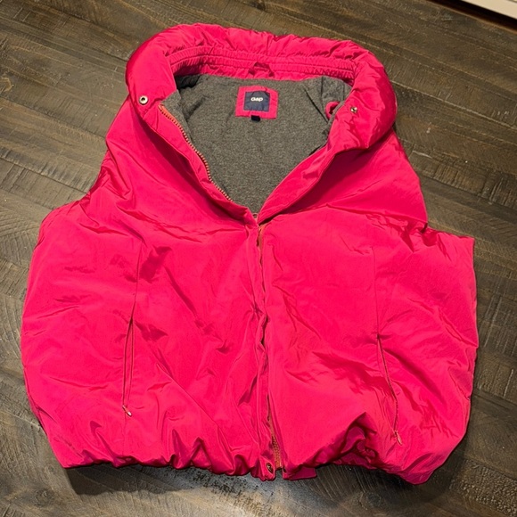 GAP Puffer Vest Womens Size XL w/ Gray lining - Fuchsia Pink - Picture 1 of 10